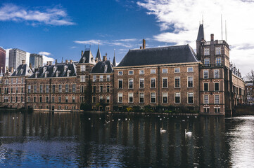 Old buildings by the river