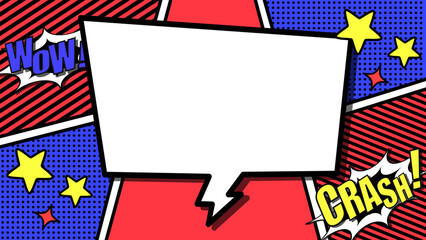 アメコミ風背景　（文字あり・フレームあり）