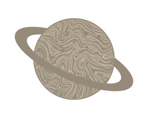 space planet saturn isolated icon