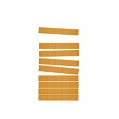 Coins in the column. Finance, vector illustration