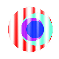 Obraz premium Rectangle Logo with lines, circles, ovals .Modern art design .Black Vector stripes .Straight speed lines .Geometric shape. Wall art .