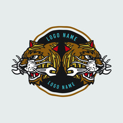 Vintage tiger illustration