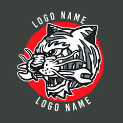 Vintage tiger illustration