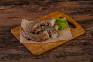 Raw tiger prawn for cooking