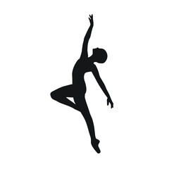 Fototapeta na wymiar Dancing woman silhouette, Dancing girl vector, Dancing line art illustration