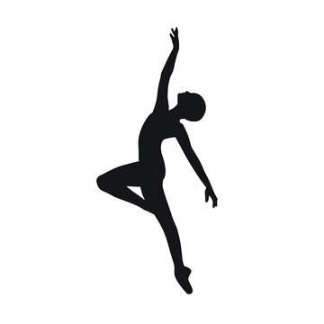 Dancing woman silhouette, Dancing girl vector, Dancing line art illustration