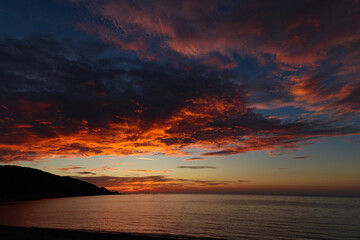 石川県、能登の夕日