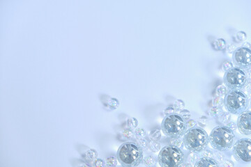 ビー玉、ビーズ、七色、ホワイトバック