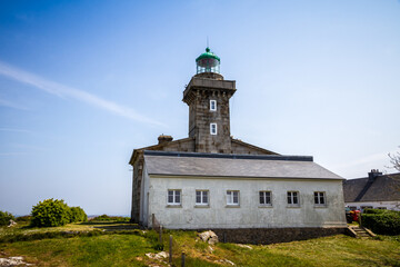Fototapeta na wymiar Chausey island lighthouse, Brittany, France