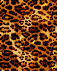 Ombre Colored Realistic Furry Leopard Seamless Pattern Animal Skin Spots Texture Trendy Fashion Colors Perfect for Allover Fabric Print