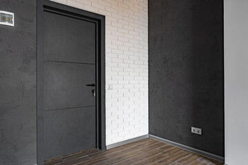 Closed door of the modern company office.