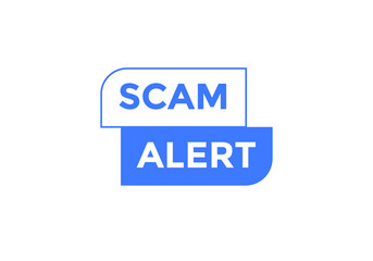 Scam Alert Warning Sign icon. Flat Scam alert
