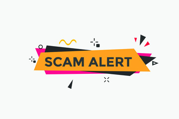 Scam Alert Warning Sign icon. Flat Scam alert
