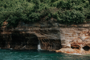 waterfall in the cave