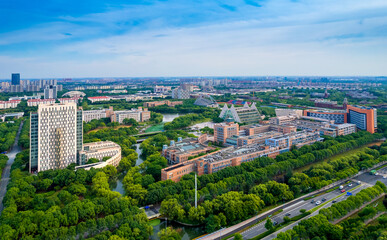 Obraz premium Aerial photos of Songjiang University Town, Shanghai, China