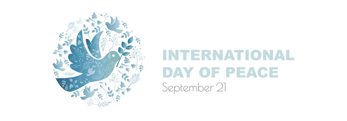 International Day of Peace banner.