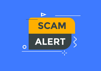 Scam alert social media banner template. Web banner Scam alert 
