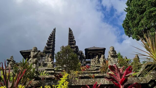 Besakih Great Temple Gate, Hindu Shrine of Bali Island, Indonesia
