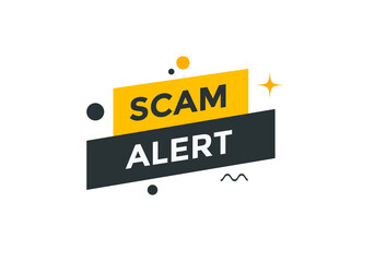 Scam alert social media banner template. Web banner Scam alert 
