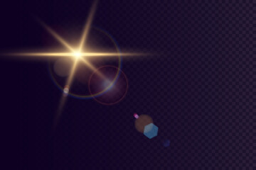 Vector transparent sunlight special lens flare light effect