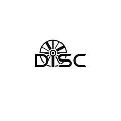 Disc text, typography logo design.