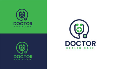 Doctor Logo or medical logo template or health care clinic logo design