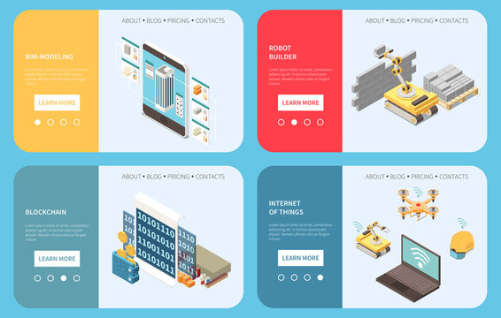 Construction Technologies Isometric Landing Page