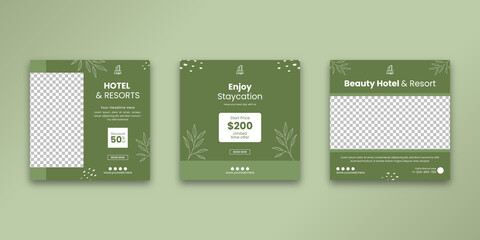 Hotel and Resorts Social Media Template