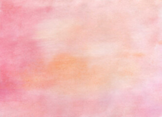 Beautiful abstract watercolor background in delicate pink and orange colors