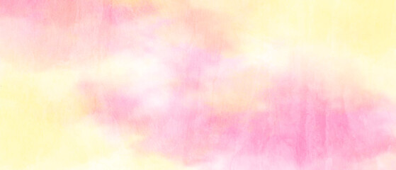 Abstract light yellow and pink mixed watercolor background with colorful clouds, multicolor bright and shinny colorful background, beautiful watercolor background for creative design.