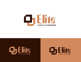 Tiles logo or flooring logo vector also Elite Window logo