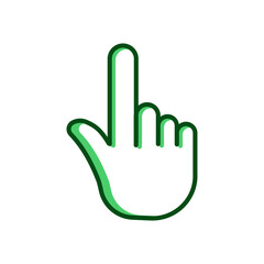 Hand touch icon. Suitable for touch screen icon, click. Two tone icon style. Simple design editable