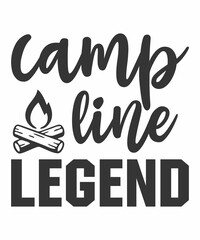 camp line legend is a vector design for printing on various surfaces like t shirt, mug etc.
