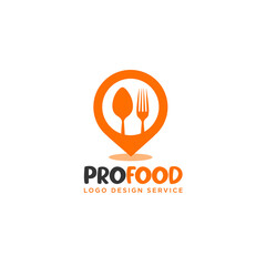 App Restaurant Logo Template or Food App icon or online food logo