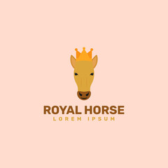 royal horse logo design template 