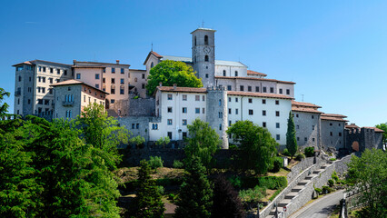 Fototapeta na wymiar View of The famous Sanctuary of Castelmonte, Italy