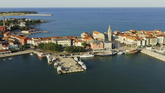 Aerial photo of Umag town, Istra, Croatia