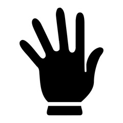 glove glyph icon