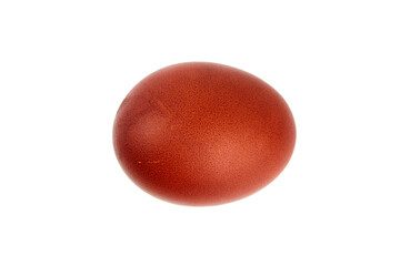 Red Easter egg isolated on white