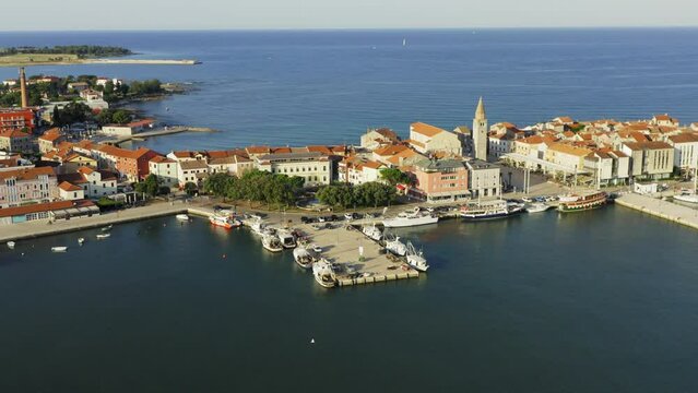 Aerial photo of Umag town, Istra, Croatia