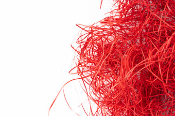 Naklejka premium 赤いペーパークッションの背景素材