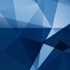 Obraz premium Abstract Blue Triangle Geometric Background, Vector Illustration.