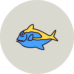 Blue Tang Fish Icon
