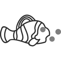 Obraz premium Clown Fish Icon