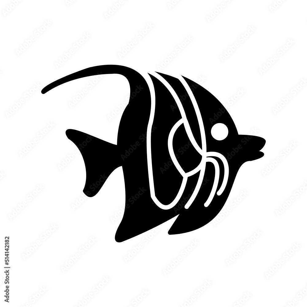 Sticker Butterfly Fish Icon