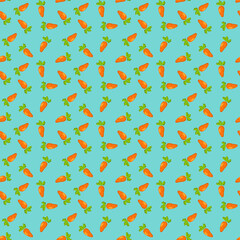 Seamless background pattern with fresh carrots