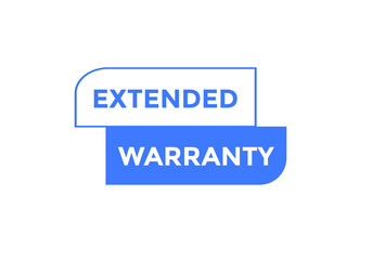 Extended warranty label or web template. social media post design