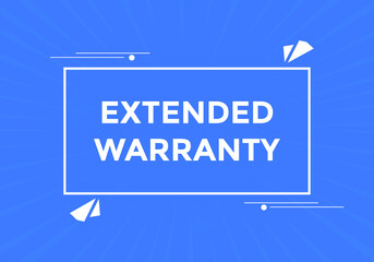Extended warranty social media banner promotion. Extended warranty label colorful