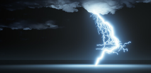 lightning thunder dark black and white