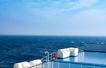 フェリーの甲板